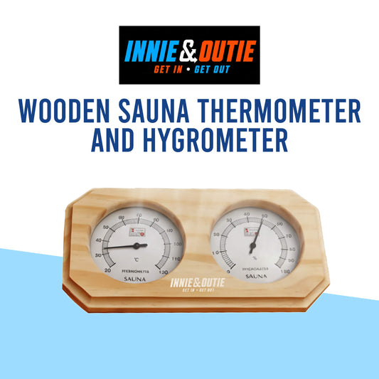 Wooden Sauna Thermometer and Hygrometer